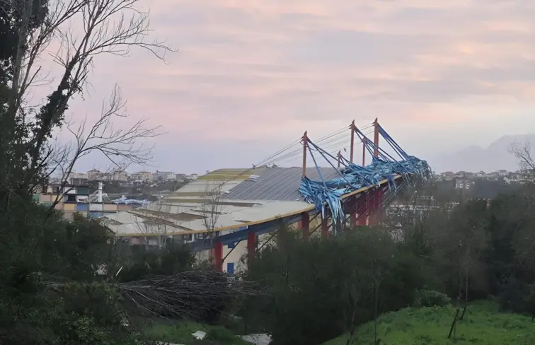 Estádio de Leiria afetado
